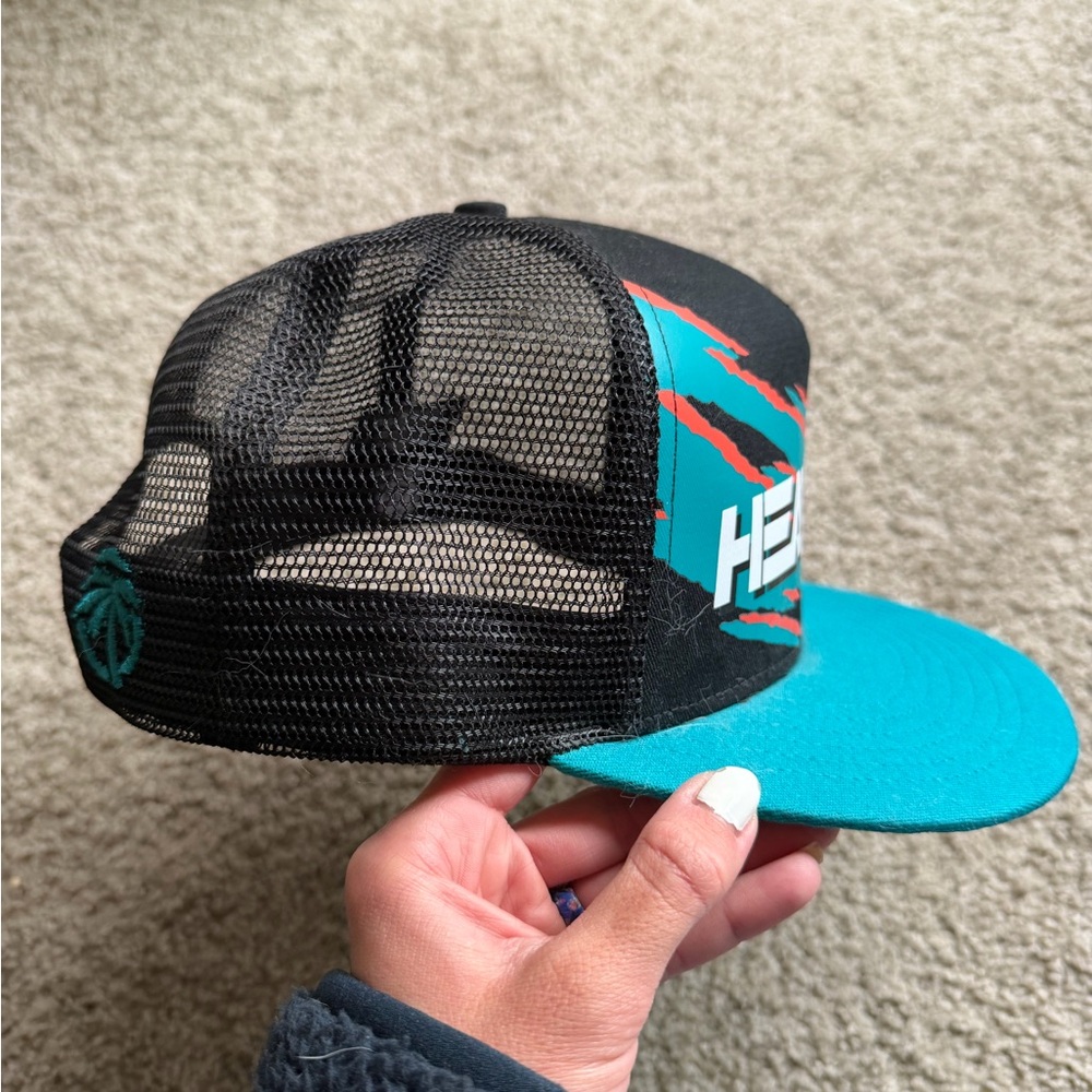 Heatwave Black and Teal Trucker Hat - Picture 2 of 7